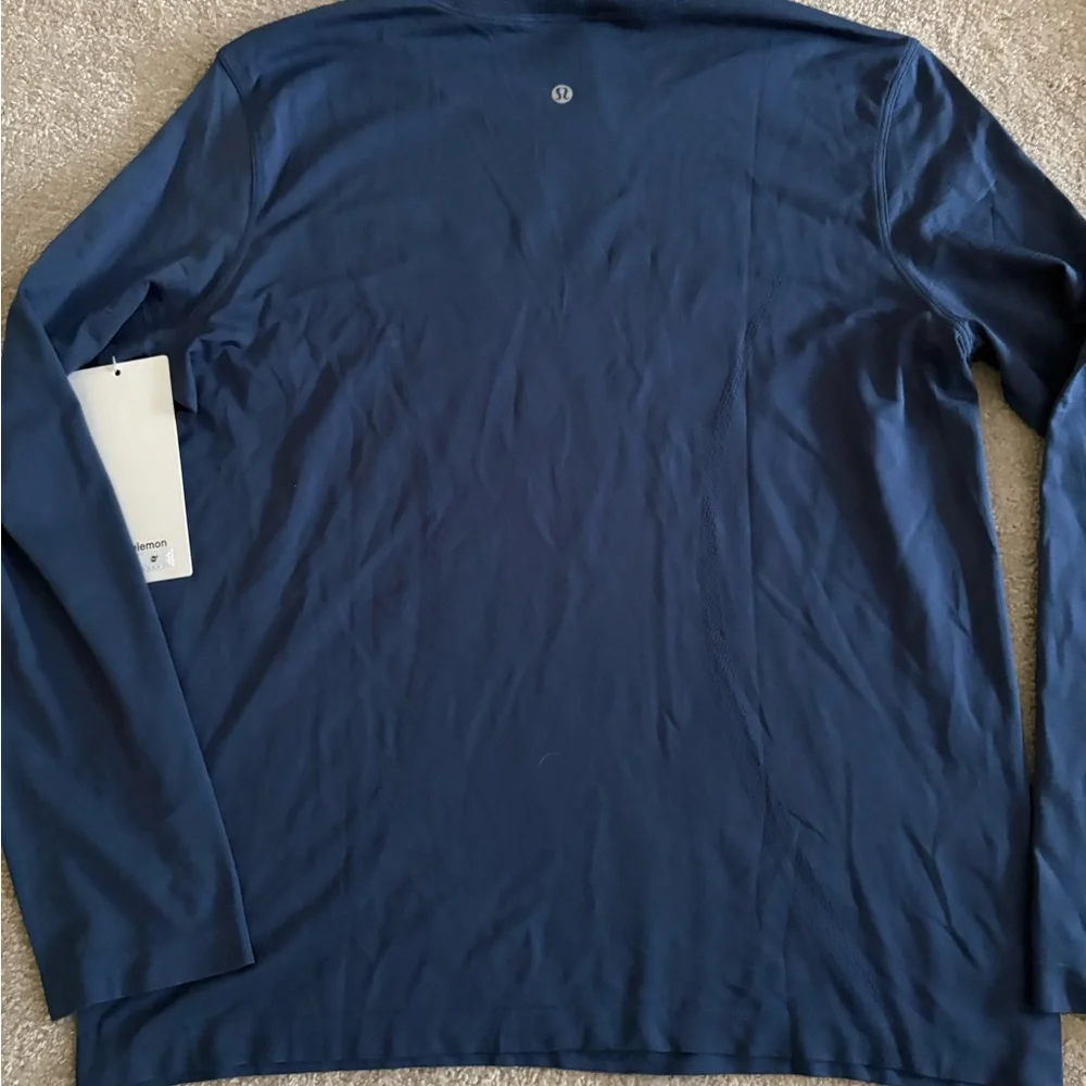 Lululemon swiftly tech relaxed, long sleeve size 6 NWT blue twill - Picture 3 of 6